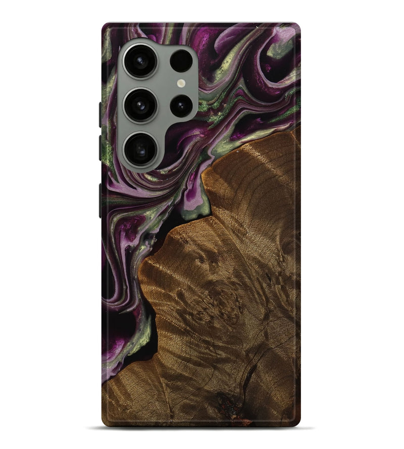 Galaxy S24 Ultra Wood Live Edge Phone Case - Erinna (Purple, 742599)