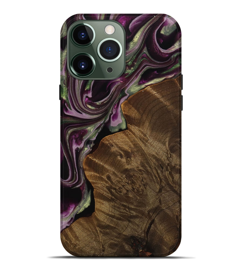 iPhone 13 Pro Max Wood Live Edge Phone Case - Erinna (Purple, 742599)