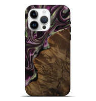 iPhone 15 Pro Max Wood Live Edge Phone Case - Erinna (Purple, 742599)