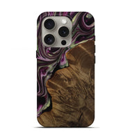 iPhone 16 Pro Wood Live Edge Phone Case - Erinna (Purple, 742599)