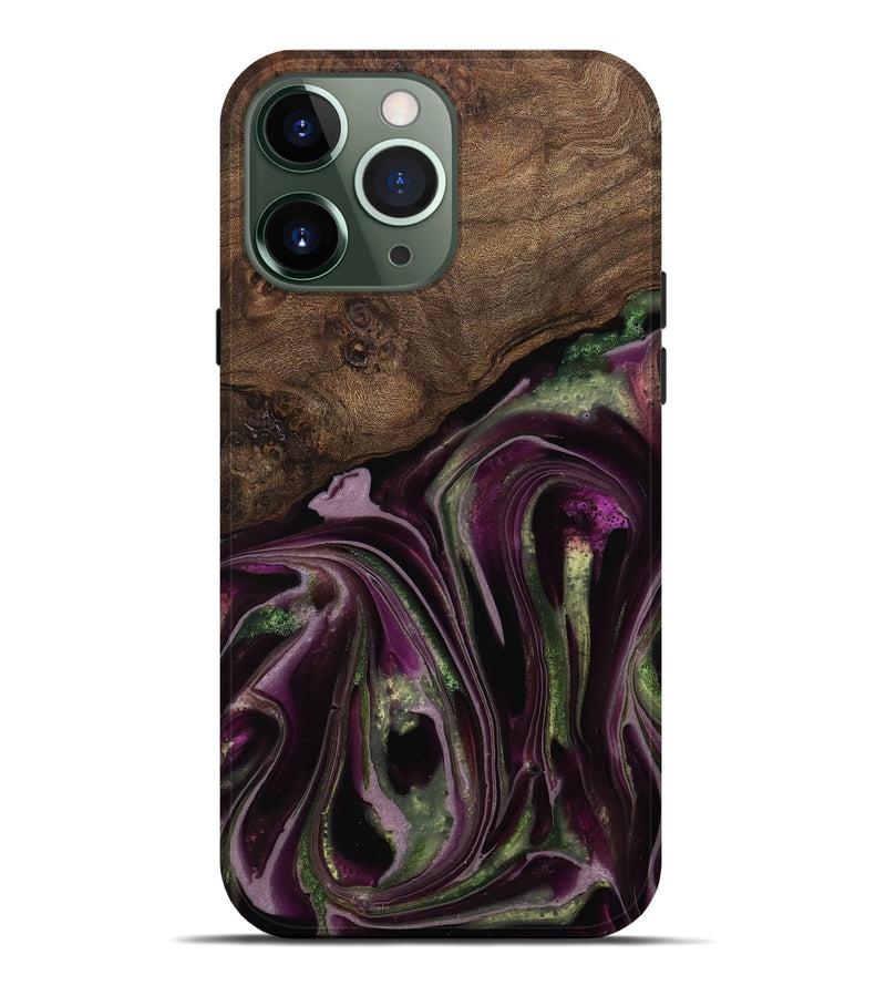 iPhone 13 Pro Max Wood Live Edge Phone Case - Marilou (Purple, 742600)