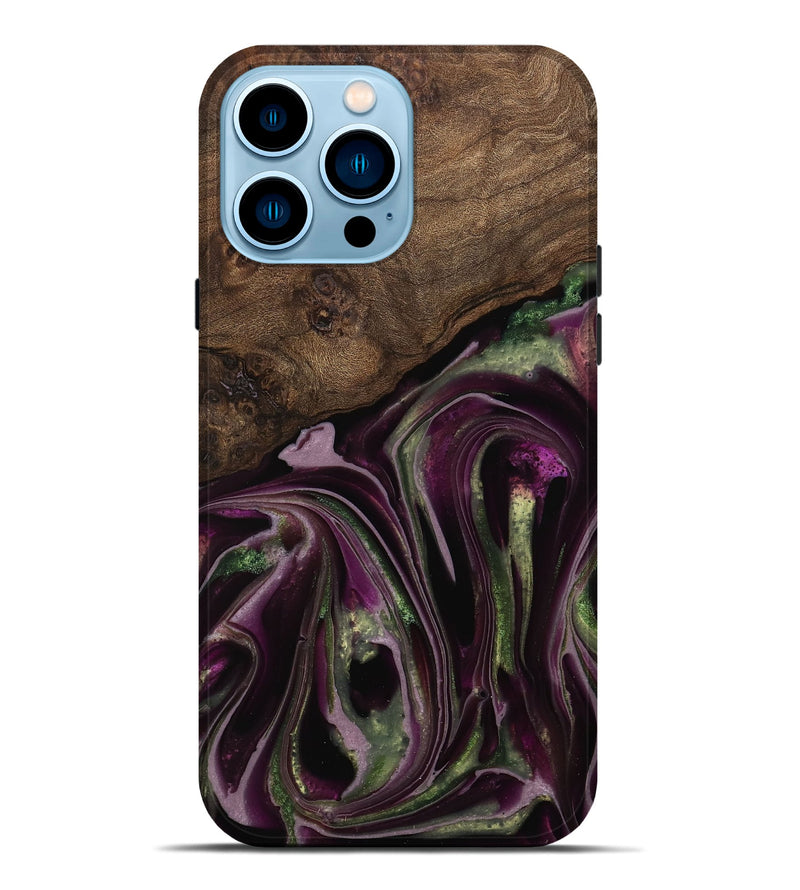 iPhone 14 Pro Max Wood Live Edge Phone Case - Marilou (Purple, 742600)