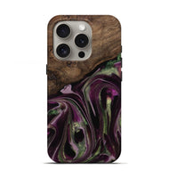 iPhone 16 Pro Wood Live Edge Phone Case - Marilou (Purple, 742600)