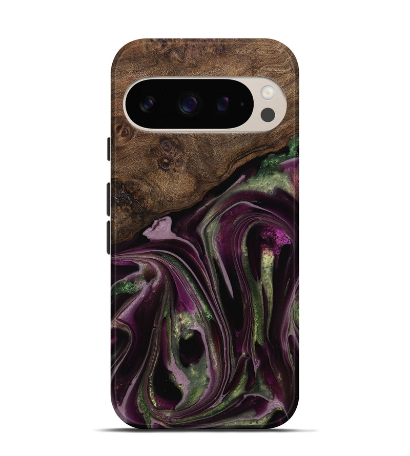 Pixel 9 Pro Wood Live Edge Phone Case - Marilou (Purple, 742600)