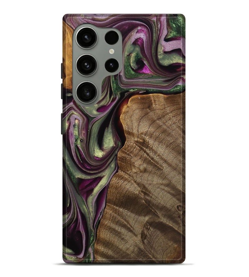 Galaxy S24 Ultra Wood Live Edge Phone Case - Maroun (Purple, 742601)