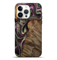 iPhone 15 Pro Max Wood Live Edge Phone Case - Maroun (Purple, 742601)