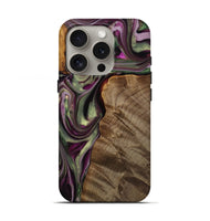 iPhone 16 Pro Wood Live Edge Phone Case - Maroun (Purple, 742601)