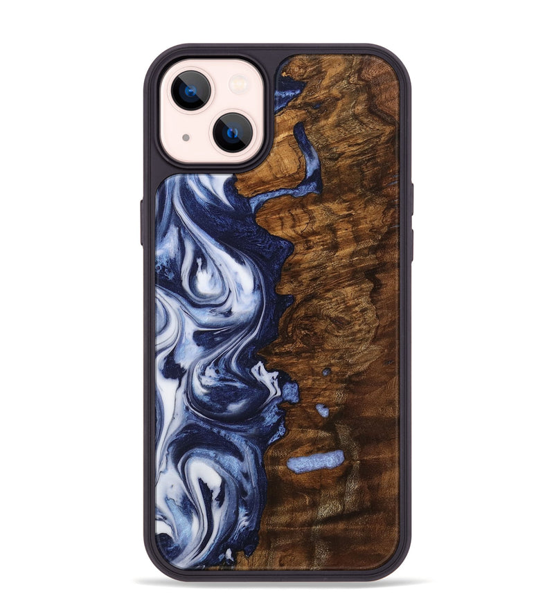 iPhone 14 Plus Wood Phone Case - Norina (Blue, 742625)