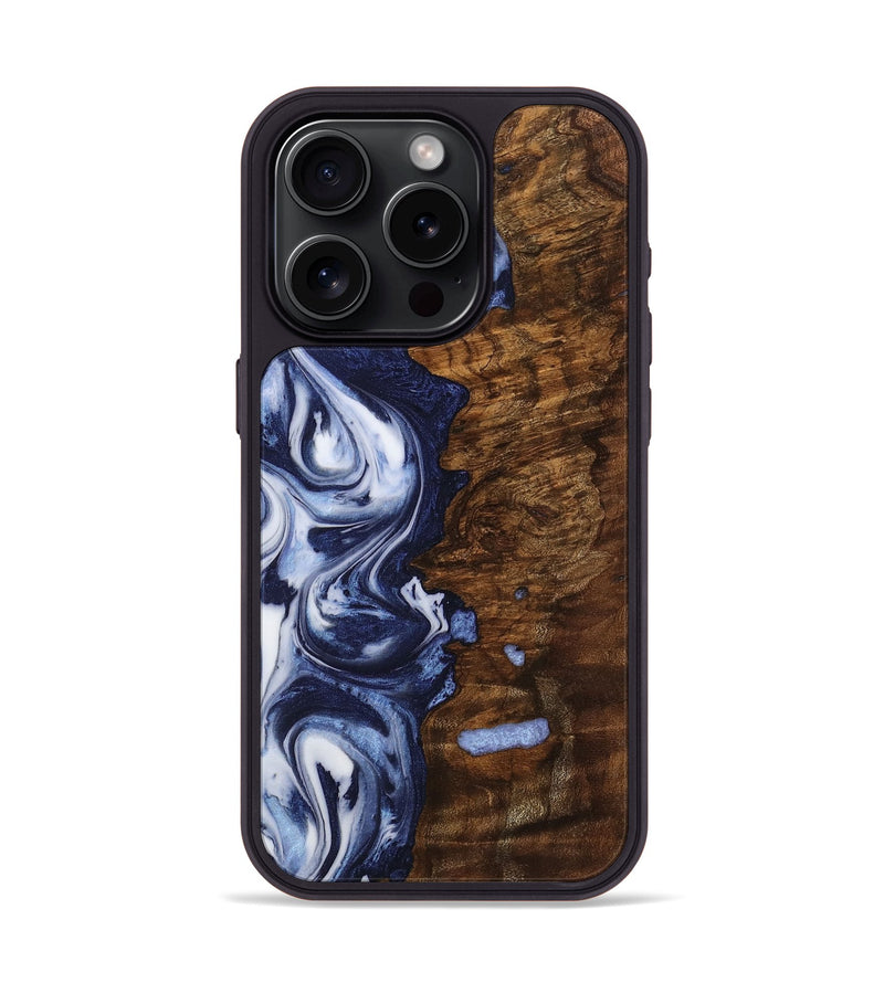 iPhone 15 Pro Wood Phone Case - Norina (Blue, 742625)