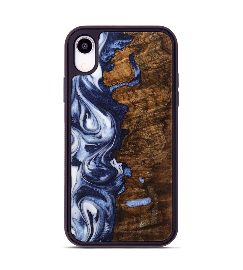 iPhone Xr Wood Phone Case - Norina (Blue, 742625)