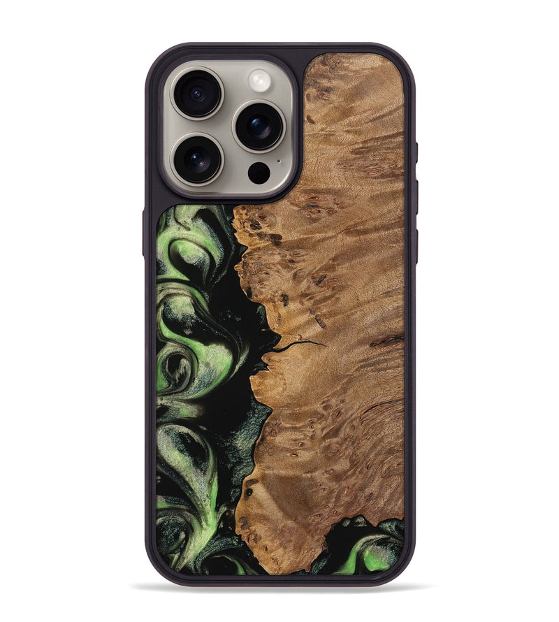 iPhone 15 Pro Max Wood Phone Case - Ottilie (Green, 742632)