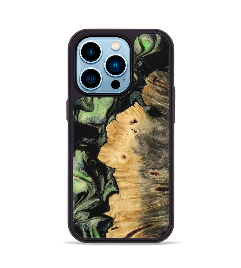 iPhone 14 Pro Wood Phone Case - Tonja (Green, 742633)