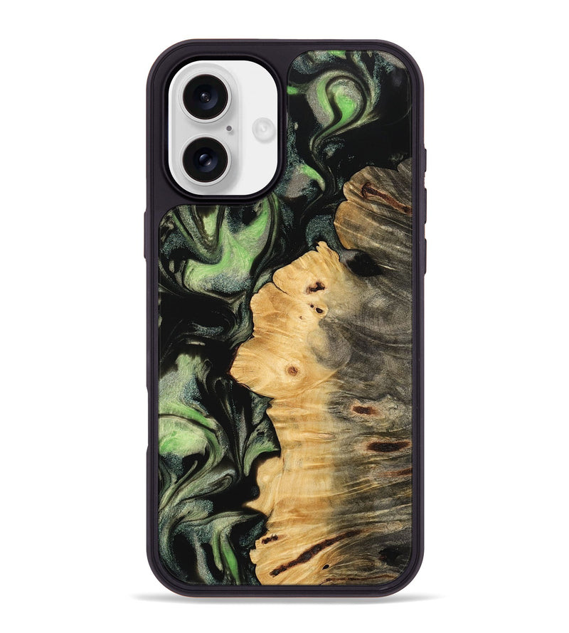 iPhone 16 Plus Wood Phone Case - Tonja (Green, 742633)