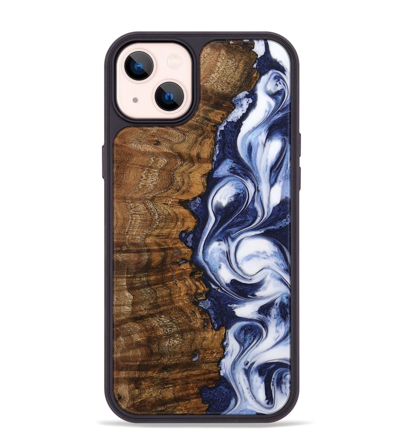 iPhone 14 Plus Wood Phone Case - Raju (Blue, 742639)