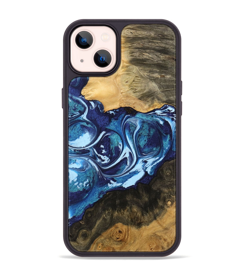 iPhone 14 Plus Wood Phone Case - Frayda (Blue, 742642)