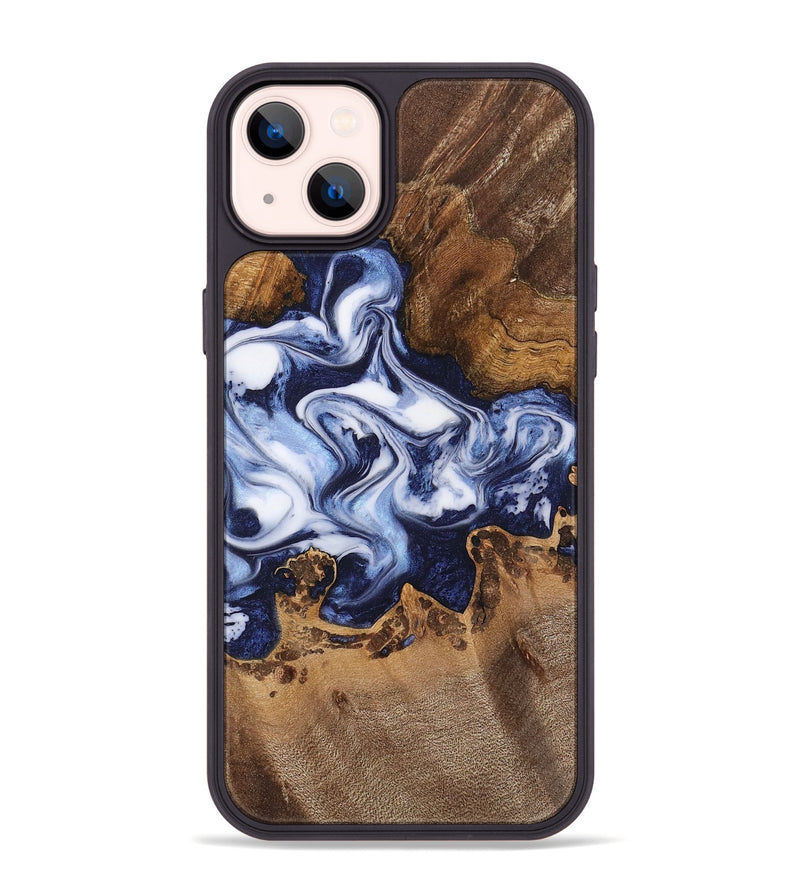 iPhone 14 Plus Wood Phone Case - Latoyia (Blue, 742644)