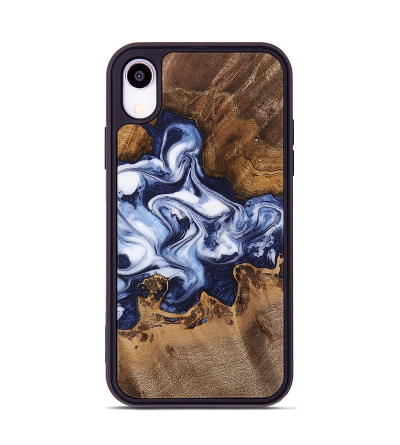 iPhone Xr Wood Phone Case - Latoyia (Blue, 742644)