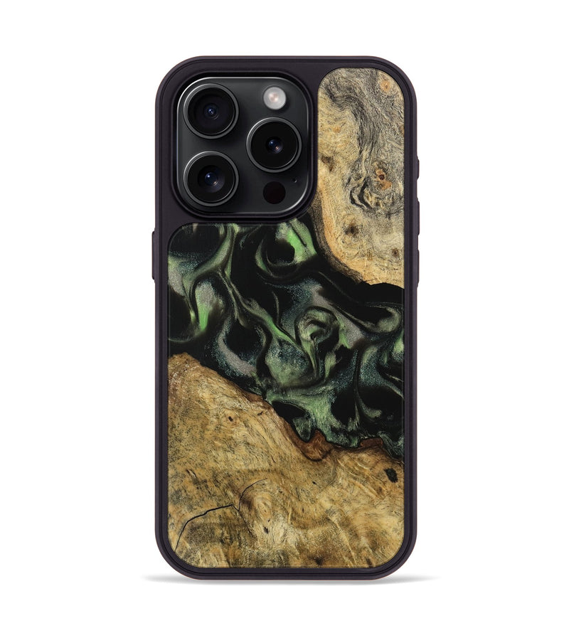 iPhone 15 Pro Wood Phone Case - Juditha (Green, 742654)