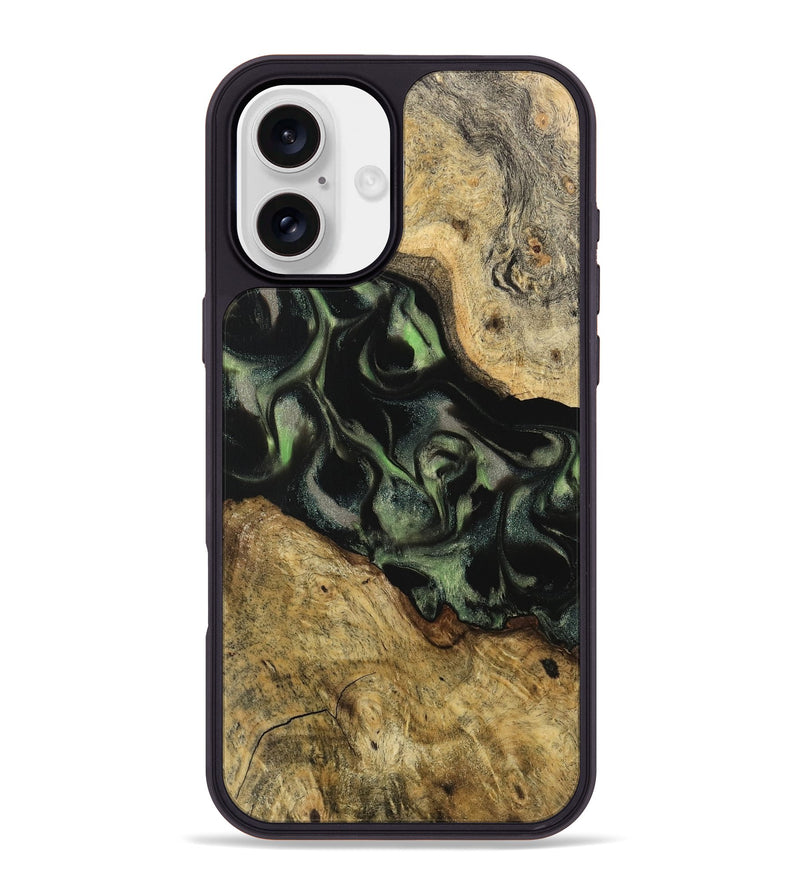 iPhone 16 Plus Wood Phone Case - Juditha (Green, 742654)