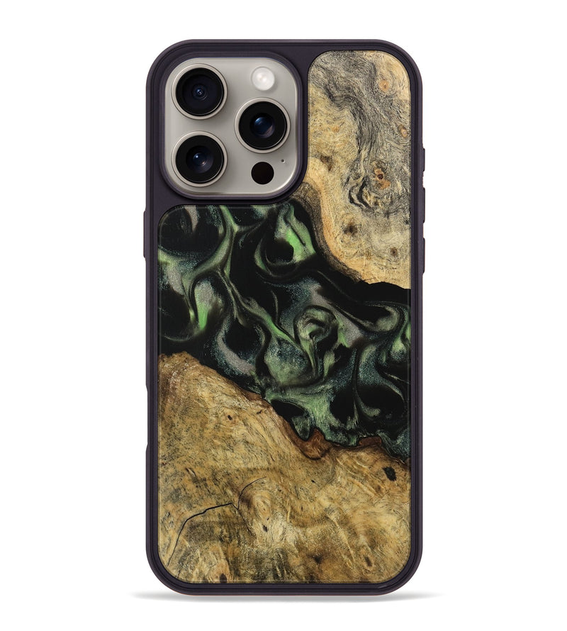 iPhone 16 Pro Max Wood Phone Case - Juditha (Green, 742654)