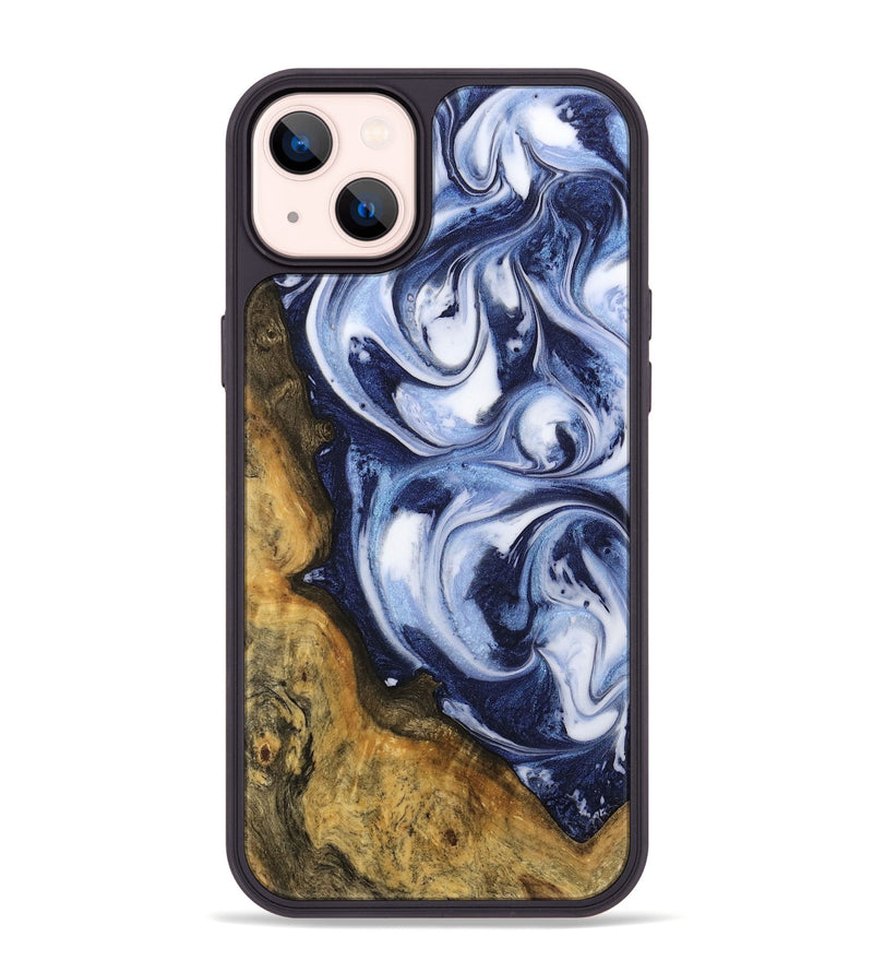 iPhone 14 Plus Wood Phone Case - Yuridia (Blue, 742658)