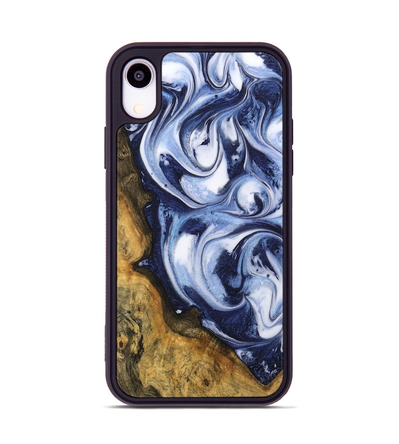 iPhone Xr Wood Phone Case - Yuridia (Blue, 742658)