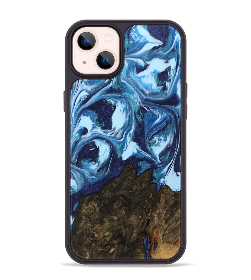 iPhone 14 Plus Wood Phone Case - Alannah (Blue, 742660)