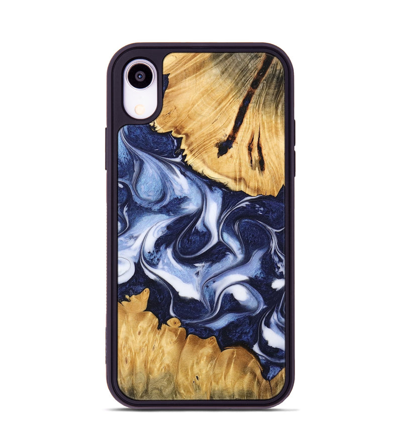 iPhone Xr Wood Phone Case - Malinde (Blue, 742661)