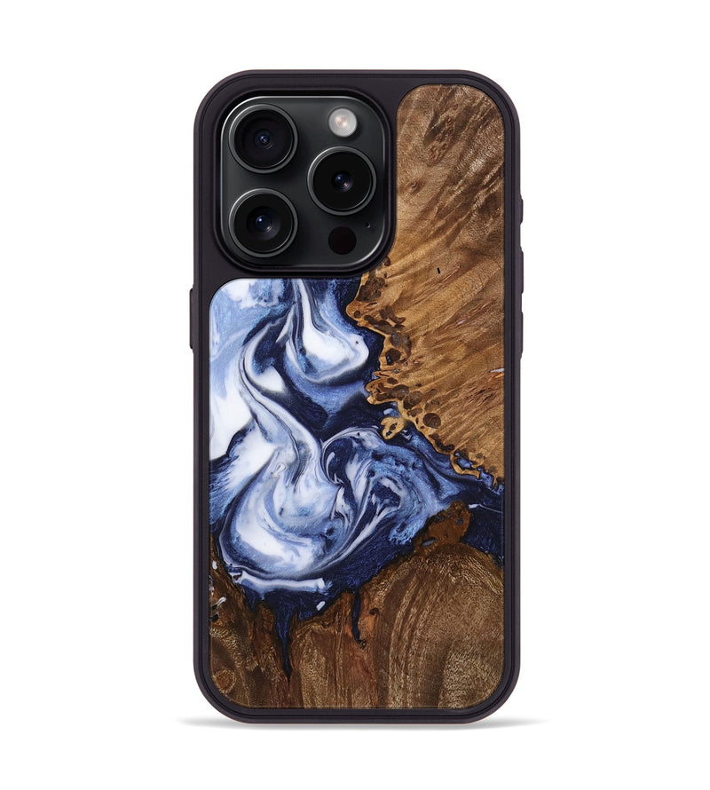 iPhone 15 Pro Wood Phone Case - Dink (Blue, 742662)