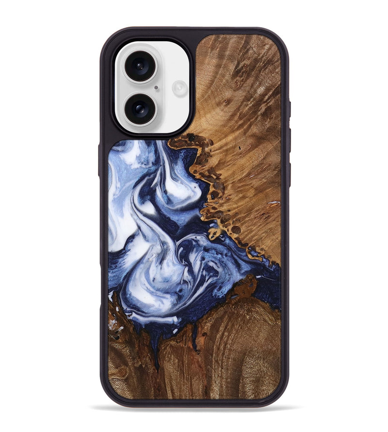 iPhone 16 Plus Wood Phone Case - Dink (Blue, 742662)