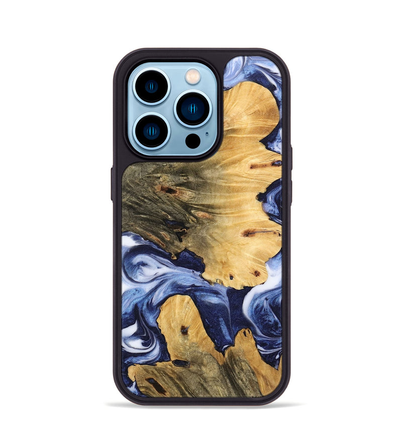 iPhone 14 Pro Wood Phone Case - Parnell (Blue, 742663)