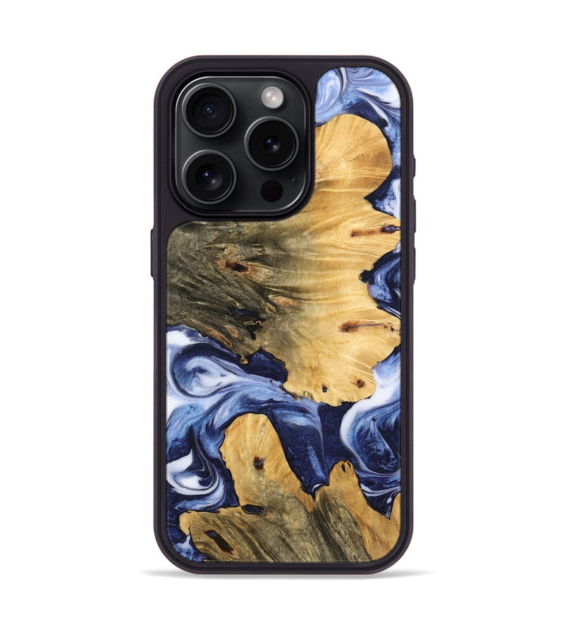 iPhone 15 Pro Wood Phone Case - Parnell (Blue, 742663)