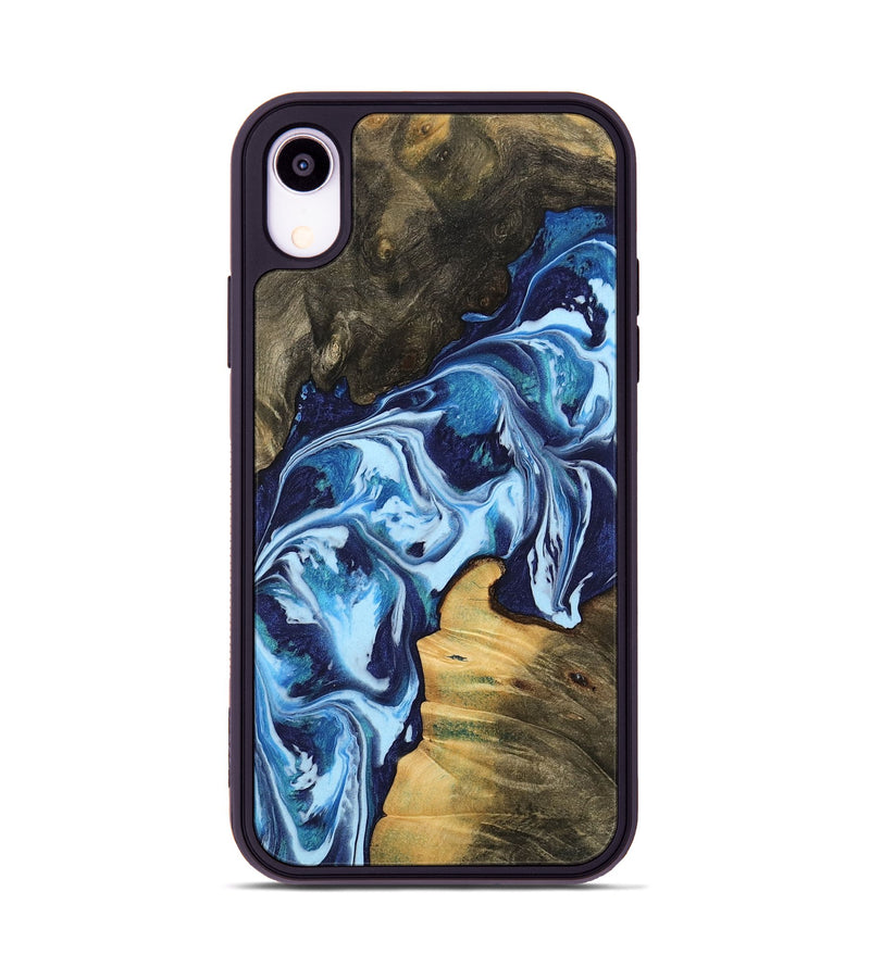 iPhone Xr Wood Phone Case - Yoel (Blue, 742664)