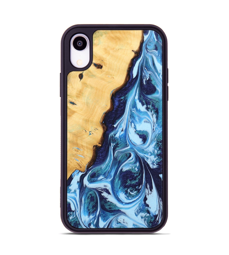 iPhone Xr Wood Phone Case - Alaine (Blue, 742667)