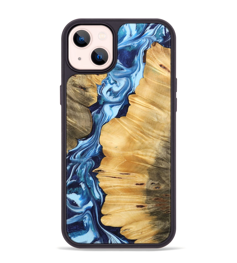 iPhone 14 Plus Wood Phone Case - Pankesh (Blue, 742668)