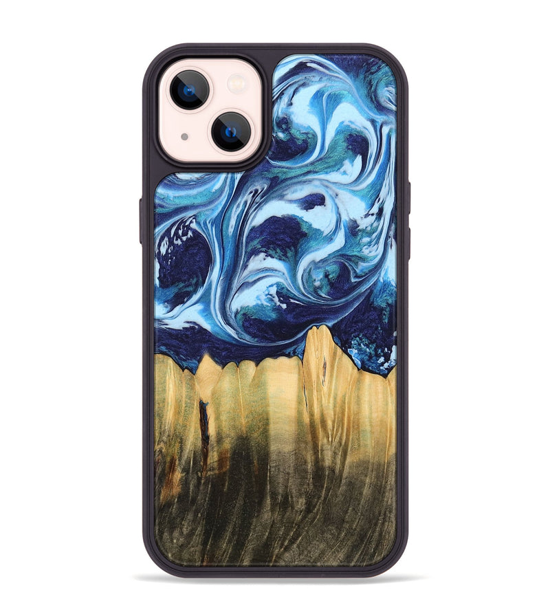 iPhone 14 Plus Wood Phone Case - Laci (Blue, 742671)