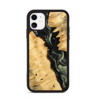 iPhone 11 Wood Phone Case - Daisey (Green, 742678)