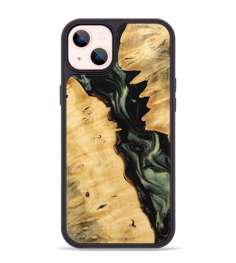 iPhone 14 Plus Wood Phone Case - Daisey (Green, 742678)