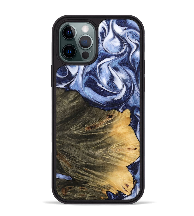 iPhone 12 Pro Max Wood Phone Case - Jeana (Blue, 742682)