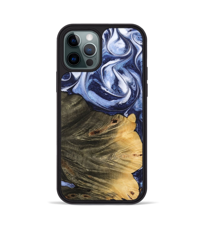 iPhone 12 Pro Wood Phone Case - Jeana (Blue, 742682)