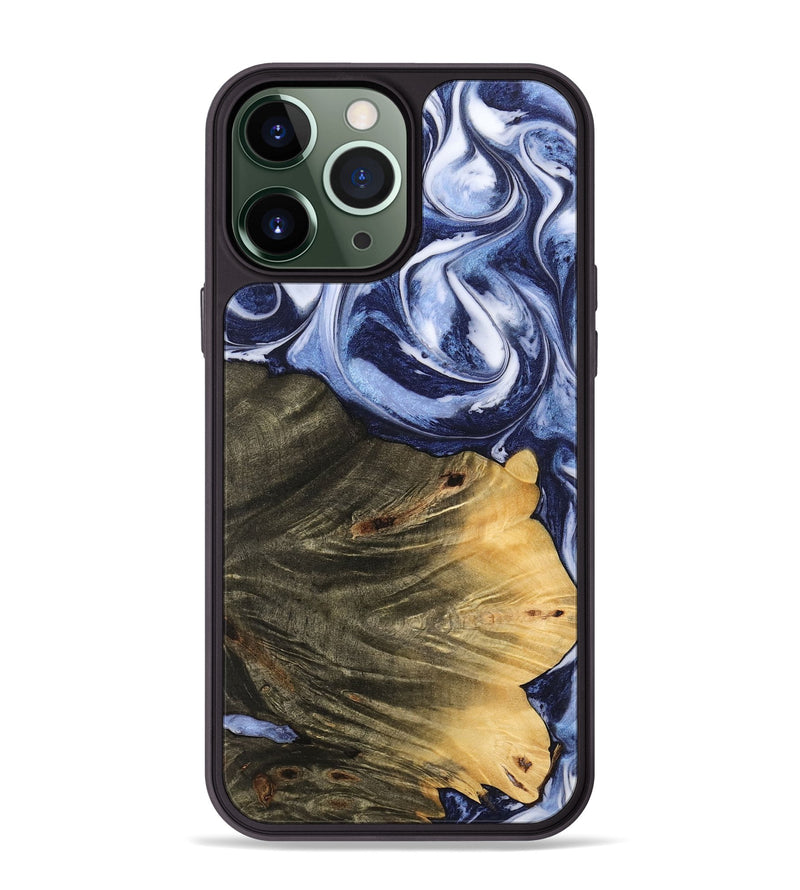 iPhone 13 Pro Max Wood Phone Case - Jeana (Blue, 742682)