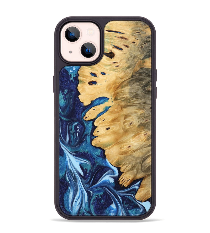 iPhone 14 Plus Wood Phone Case - Ebbie (Blue, 742689)