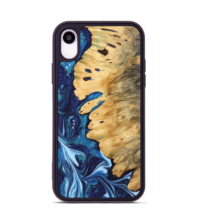 iPhone Xr Wood Phone Case - Ebbie (Blue, 742689)