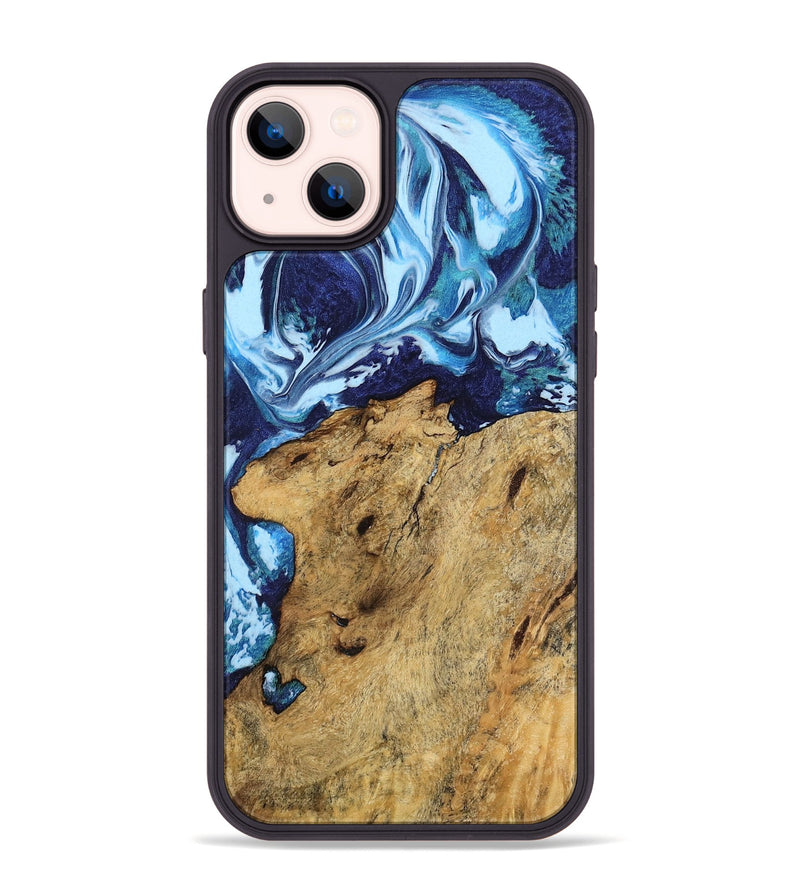 iPhone 14 Plus Wood Phone Case - Roberta (Blue, 742690)