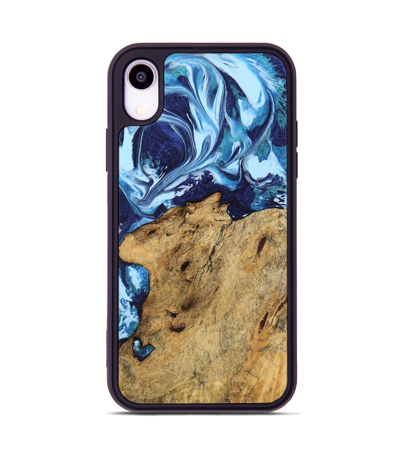 iPhone Xr Wood Phone Case - Roberta (Blue, 742690)