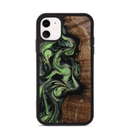 iPhone 11 Wood Phone Case - Radio (Green, 742707)