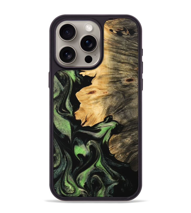 iPhone 15 Pro Max Wood Phone Case - Ellette (Green, 742774)