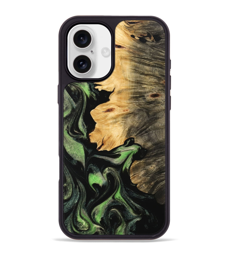 iPhone 16 Plus Wood Phone Case - Ellette (Green, 742774)