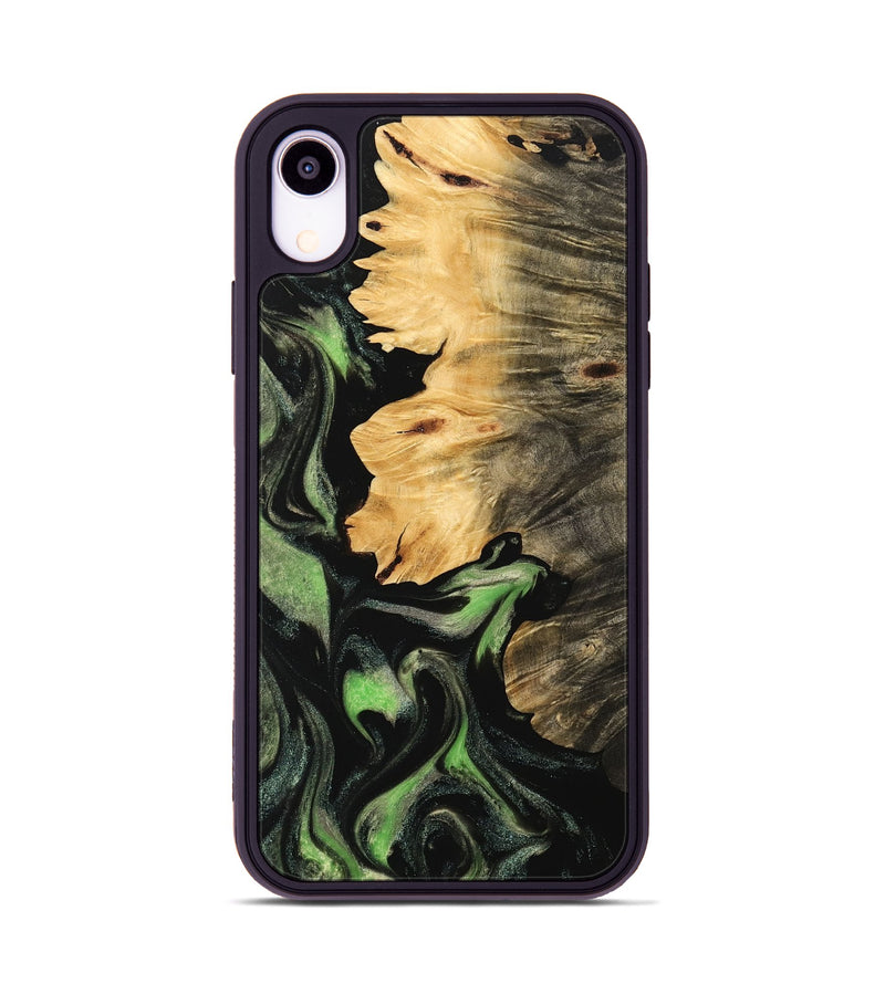 iPhone Xr Wood Phone Case - Ellette (Green, 742774)