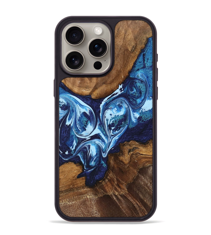 iPhone 15 Pro Max Wood Phone Case - Maury (Blue, 742775)